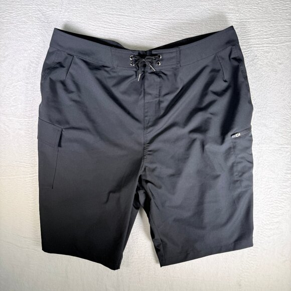 Mivei Swim Shorts Mens Water Resistant Sun Protection Light Weight Black Size 40 - Picture 1 of 7